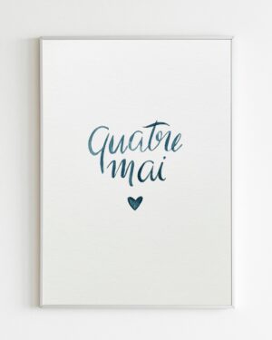 Affiche date de naissance personnalisée